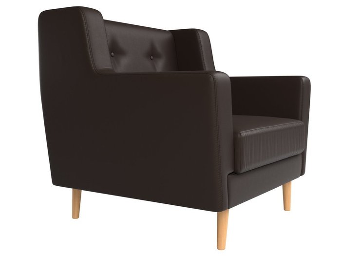 Кресло Брайтон темно-коричневого цвета (экокожа) - лучшие Интерьерные кресла в INMYROOM