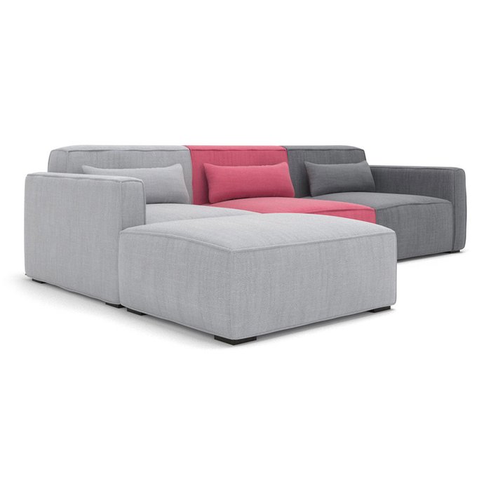Модульный диван Cubus серо-розового цвета