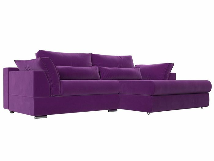 Угловой диван-кровать Пекин фиолетового цвета угол правый