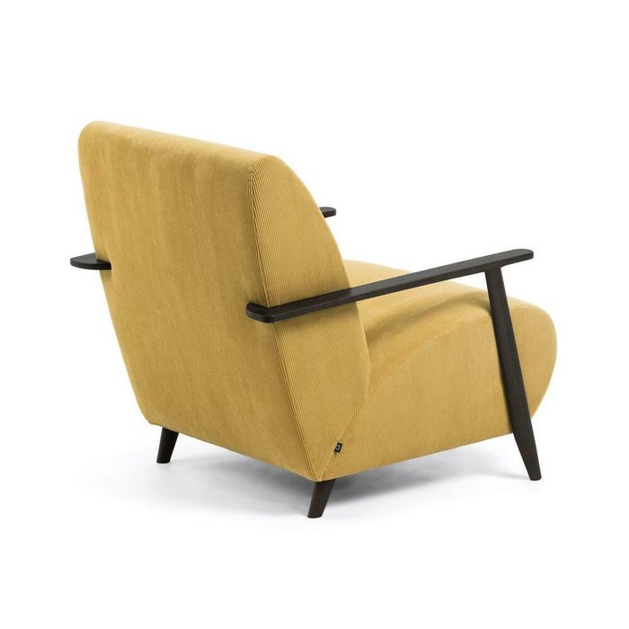 Кресло Marthan с обивкой из горчичного вельвета - лучшие Интерьерные кресла в INMYROOM