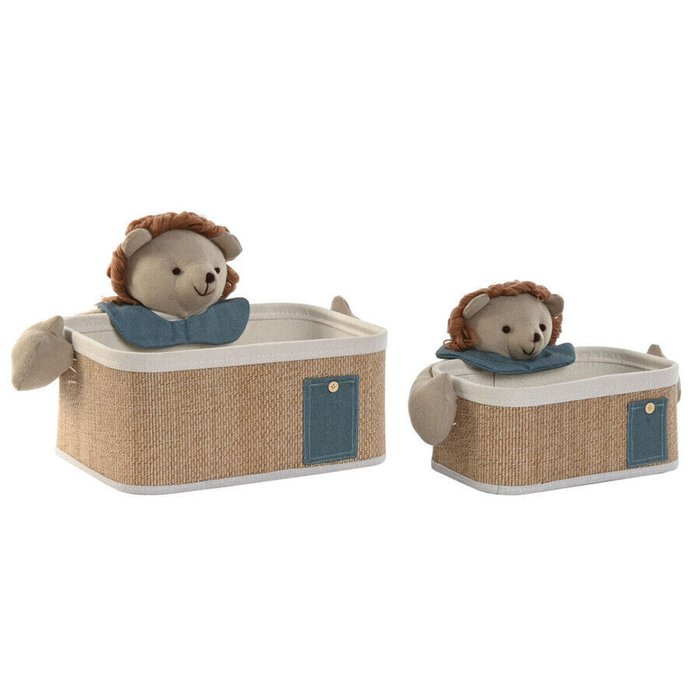 Набор корзин Home ESPRIT Зеленый Натуральный 40 x 32 x 27 cm (2 Предметы) Набор корзин Home ESPRIT Зеленый Натуральный 40 x 32 x 27 cm (2 Предметы)