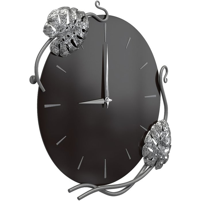 Настенные часы Monstera Deliciosa коричневого цвета - купить Часы по цене 21218.0