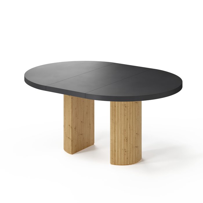 Раздвижной обеденный стол Далим M со столешницей черного цвета - купить Обеденные столы по цене 130787.0