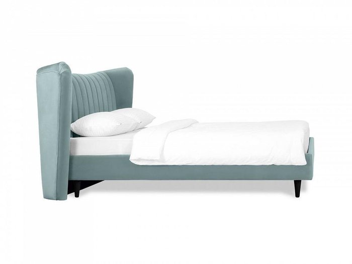 Кровать Queen Agata L 160х200 серо-голубого цвета - лучшие Кровати для спальни в INMYROOM