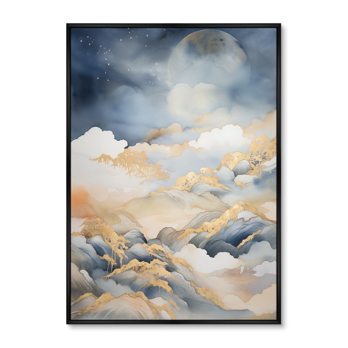 Репродукция картины Clouds over the mountains, No 1, 2024г.