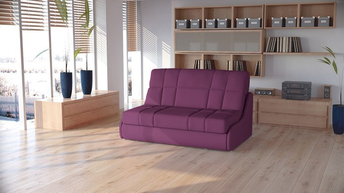 Диван-кровать Ван М фиолетового цвета  - купить Прямые диваны по цене 54100.0