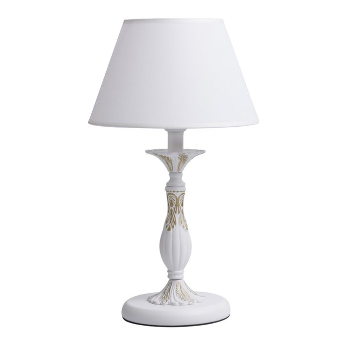 Настольная лампа Свеча с белым абажуром 