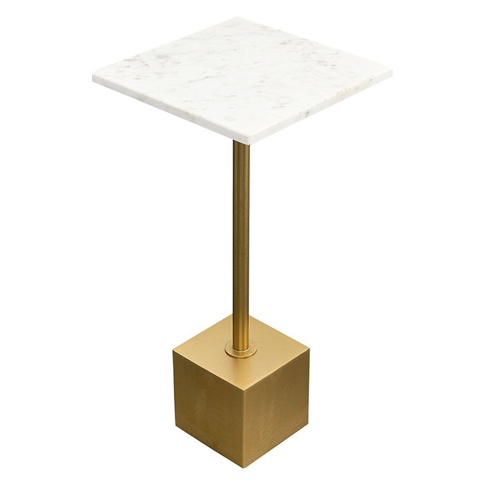 Столик приставной Svein бело-золтого цвета - купить Кофейные столики по цене 14705.0