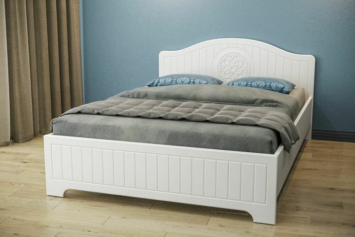 Кровать Монблан 140х200 белого цвета - купить Кровати для спальни по цене 30701.0