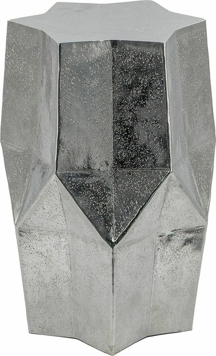 Журнальный стол из алюминия серебряного цвета