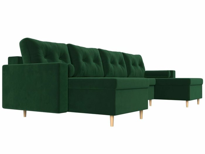 Угловой диван-кровать Белфаст зеленого цвета (тик-так)  - лучшие Угловые диваны в INMYROOM