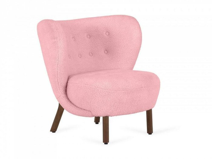 Кресло Lounge Wood розового цвета