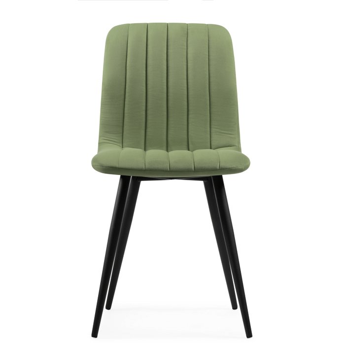 Стул Дани зеленого цвета на черных ножках - купить Обеденные стулья по цене 4190.0