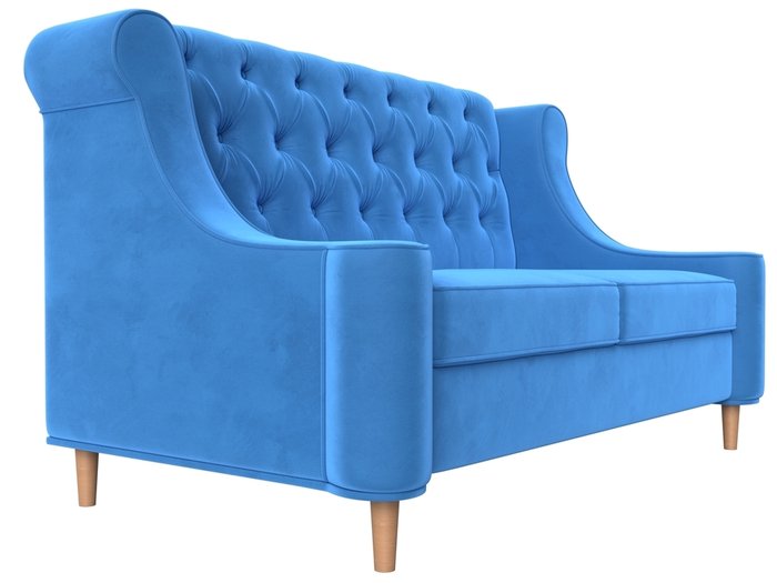 Прямой диван Бронкс синего цвета - лучшие Прямые диваны в INMYROOM