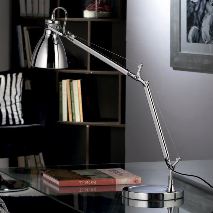 Настольная лампа Schuller "ERGO" из хромированного металла - лучшие Рабочие лампы в INMYROOM