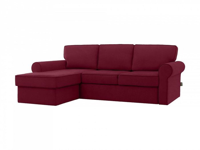 Угловой диван-кровать Murom бордового цвета  - купить Угловые диваны по цене 115830.0
