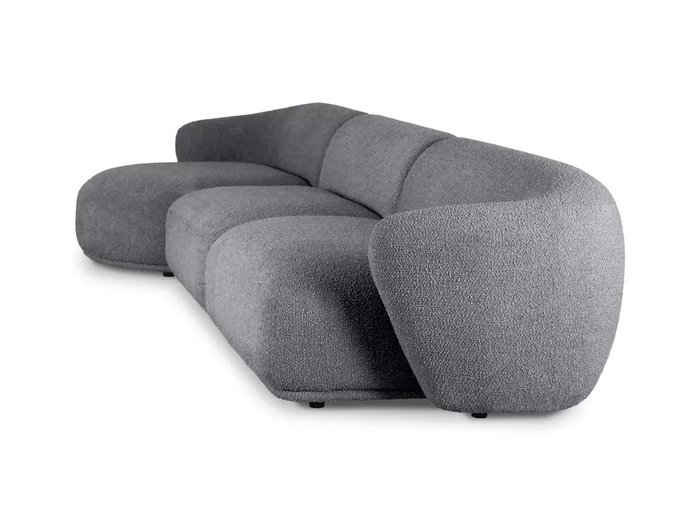 Модульный диван Fabro серого цвета левый - купить Прямые диваны по цене 311400.0