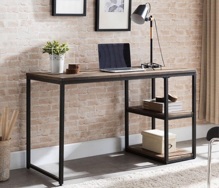 Рабочий стол Честер черно-коричневого цвета - купить Письменные столы по цене 16990.0