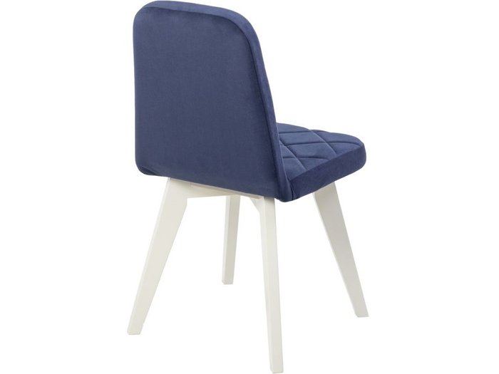 Стул Арион синего цвета на белых ножках - купить Обеденные стулья по цене 6899.0