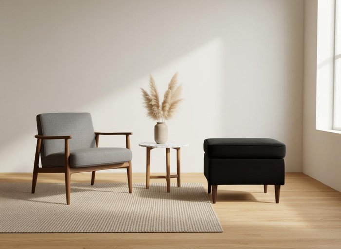 Пуф Ron черного цвета - купить Пуфы по цене 20562