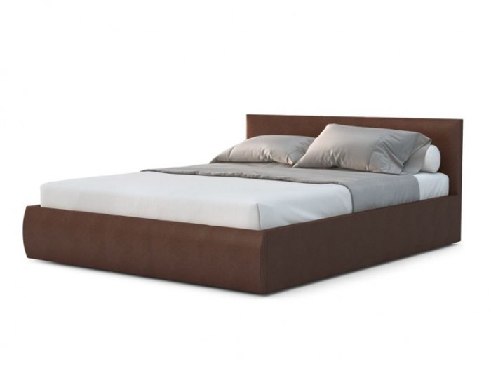 Кровать с подъемным механизмом Верона 140х200 коричневого цвета