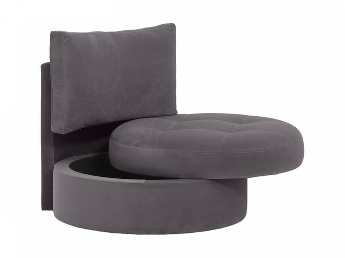 Кресло Wing Round серого цвета - лучшие Интерьерные кресла в INMYROOM
