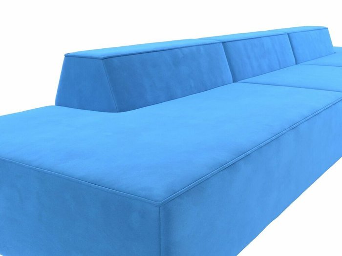 Прямой модульный диван Монс Лонг голубого цвета - лучшие Прямые диваны в INMYROOM
