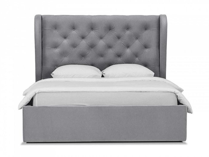 Кровать Jazz серого цвета 160х200 с подъемным механизмом
