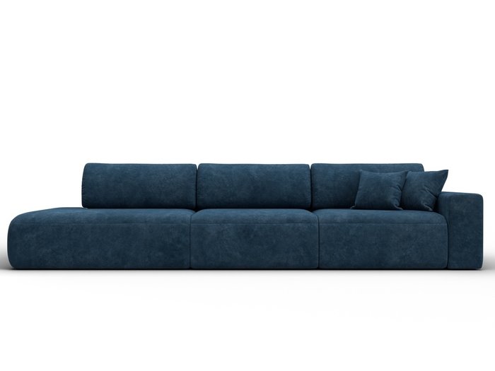 Диван-кровать Лига 036 Модерн Лонг синего цвета с правым подлокотником - купить Прямые диваны по цене 114990 Диван-кровать Лига 036 Модерн Лонг синего цвета с правым подлокотником - купить Прямые диваны по цене 114990