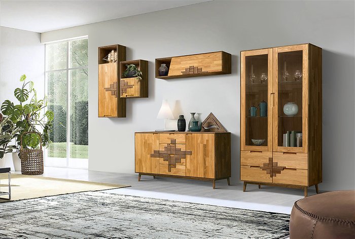 Шкаф с витриной Irving Design бежевого цвета - лучшие Шкафы витринные в INMYROOM