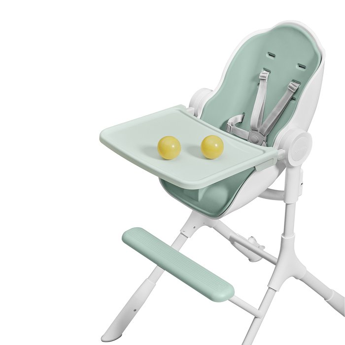 Стульчик для кормления Cocoon Oribel Z бело-зеленого цвета  - купить Детские стулья по цене 21150.0