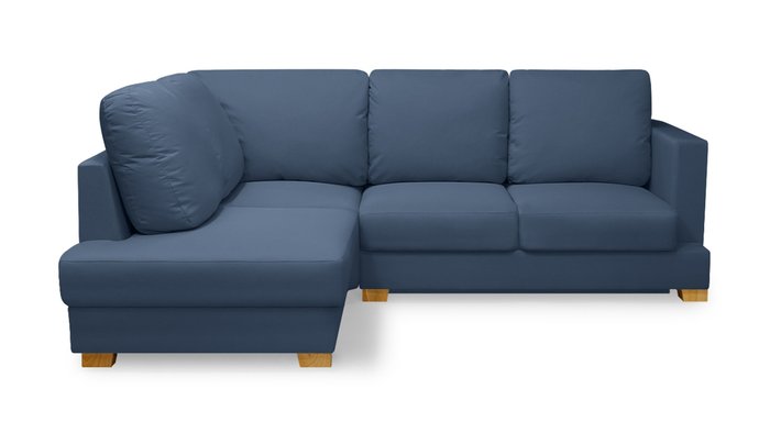 Угловой диван-кровать Плимут синего цвета - купить Угловые диваны по цене 88000.0