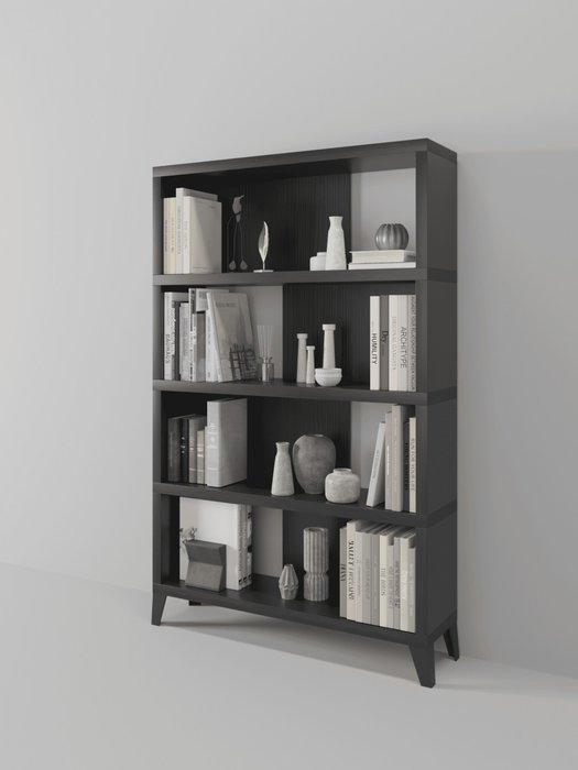 Стеллаж Jazz темно-коричневого цвета - лучшие Стеллажи в INMYROOM Стеллаж Jazz темно-коричневого цвета - лучшие Стеллажи в INMYROOM