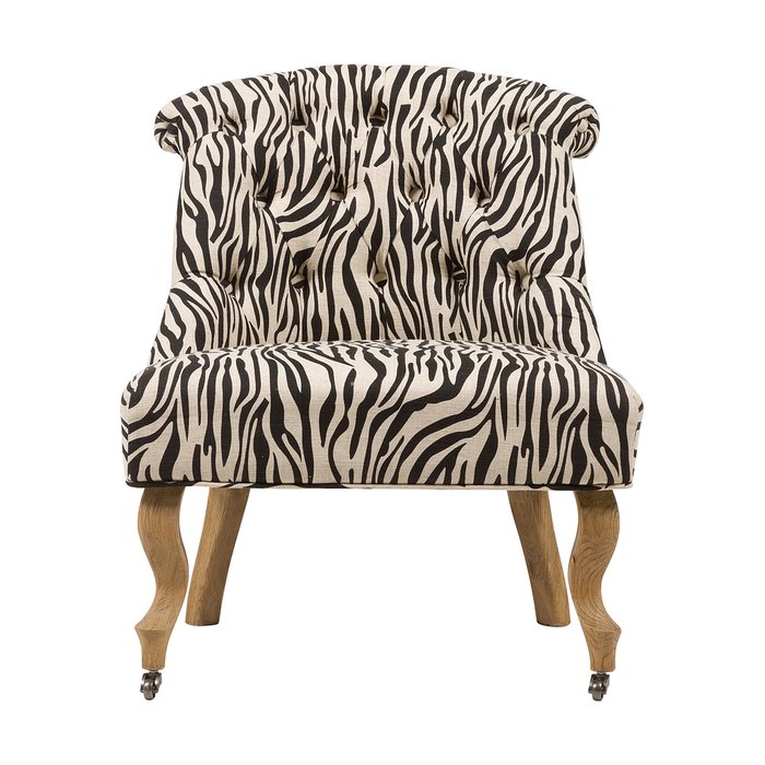 Кресло Amelie French с рисунком шкуры зебры