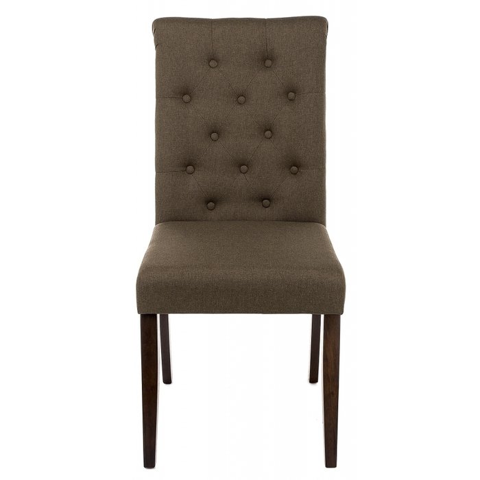 Стул Amelia dark walnut fabric brown коричневого цвета - купить Обеденные стулья по цене 7680.0