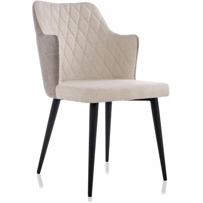 Обеденный стул Velen dark brown / beige fabric