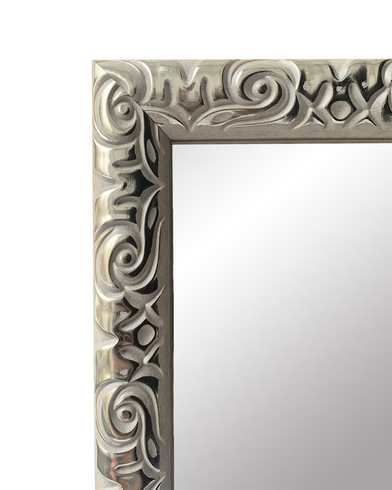 Настольное зеркало Стокгольм в раме цвета серебристый светлый - лучшие Настольные зеркала в INMYROOM