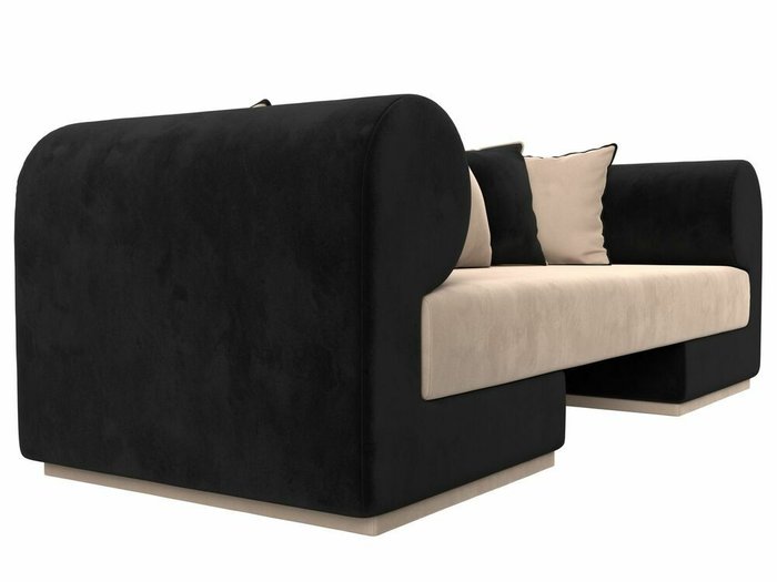 Прямой диван Кипр черно-бежевого цвета - лучшие Прямые диваны в INMYROOM