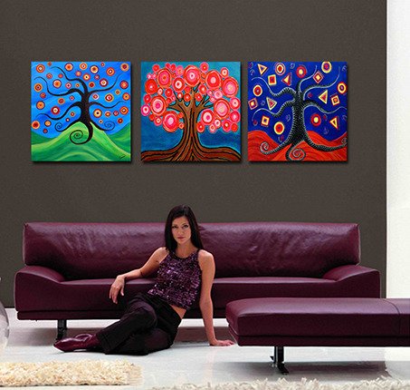 Декоративная картина "Сказочные деревья" - купить Принты по цене 3890.0
