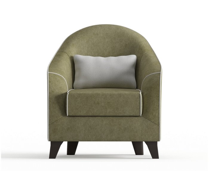 Кресло Бемоль в обивке из вельвета оливкового цвета - купить Интерьерные кресла по цене 12490.0