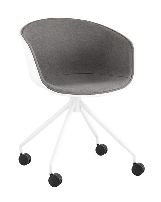 Кресло офисное Libra серо-белого цвета
