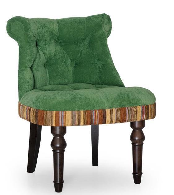 Кресло Барокко дизайн 4 зеленого цвета