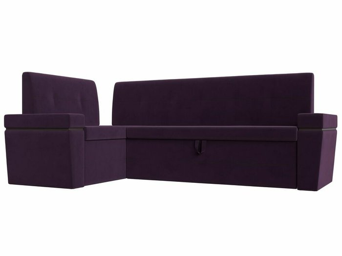 Угловой диван-кровать Деметра фиолетового цвета левый угол
