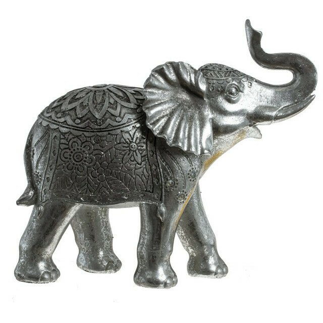 Фигурка декоративная Слон серого цвета - лучшие Фигуры и статуэтки в INMYROOM