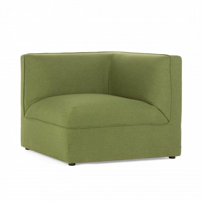 Угловой модуль дивана зеленого цвета