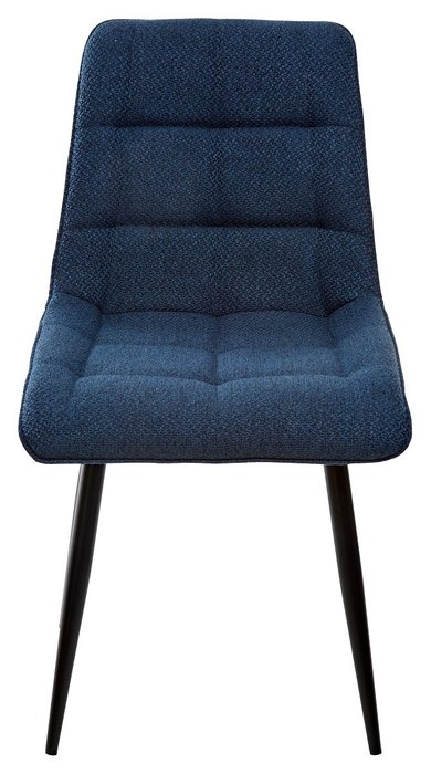 Стул Chic синего цвета с черным каркасом - лучшие Обеденные стулья в INMYROOM