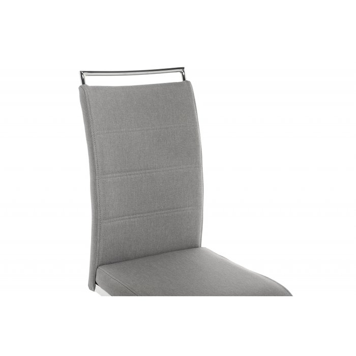 Стул Oddy на металлическом каркасе с обивкой серого цвета - лучшие Обеденные стулья в INMYROOM