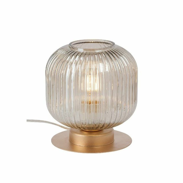 Настольная лампа V2887-8/1L (стекло, цвет светло-коричневый)
