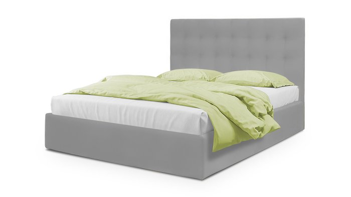 Кровать Адель 140х200 серого цвета