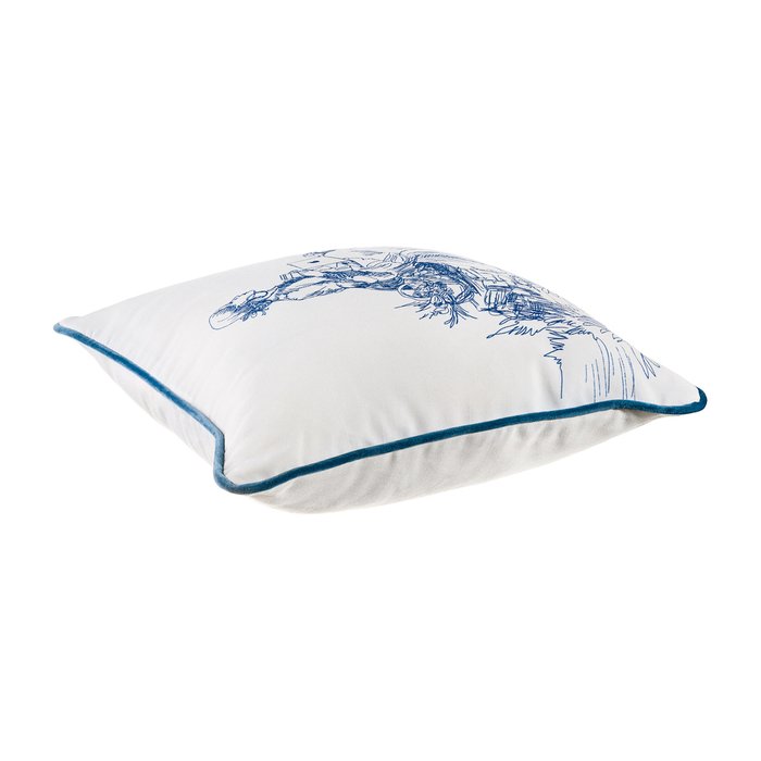 Декоративная подушка Klassika 40х40 белого цвета - лучшие Декоративные подушки в INMYROOM